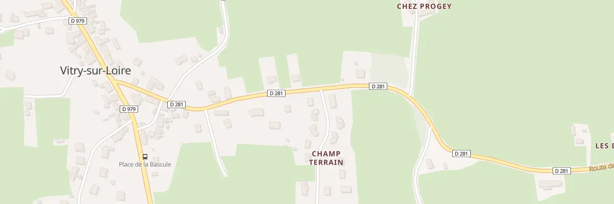 Plan du 9001 Rue du Champ Terrain à Vitry-sur-Loire