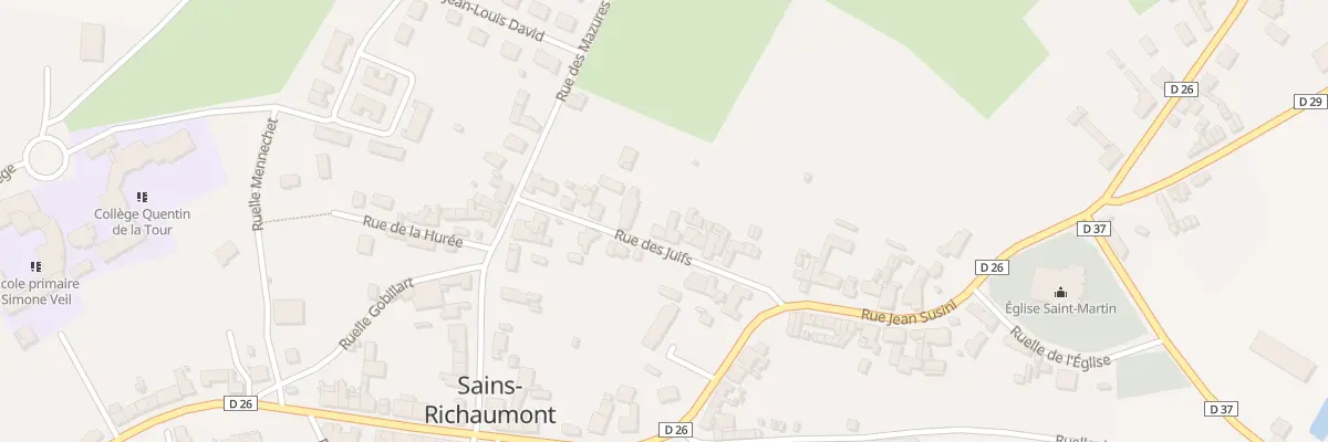 Plan du 7 Rue des Juifs à Sains-Richaumont
