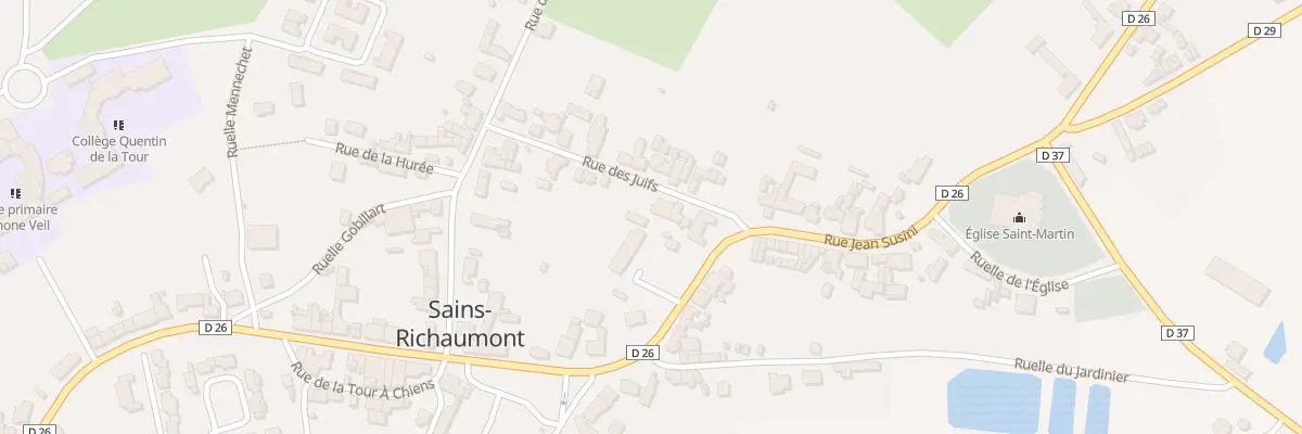 Plan du 8 Rue des Juifs à Sains-Richaumont