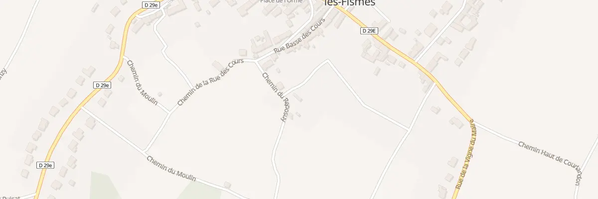 Plan du 11 Rue Basse des Cours à Baslieux-lès-Fismes