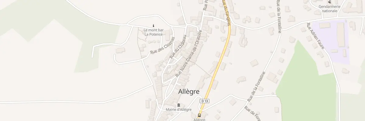 Plan du 23 Rue Notre-Dame de l’Oratoire à Allègre