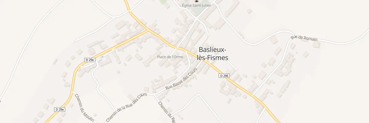 Plan du 2 Rue Haute des Cours à Baslieux-lès-Fismes