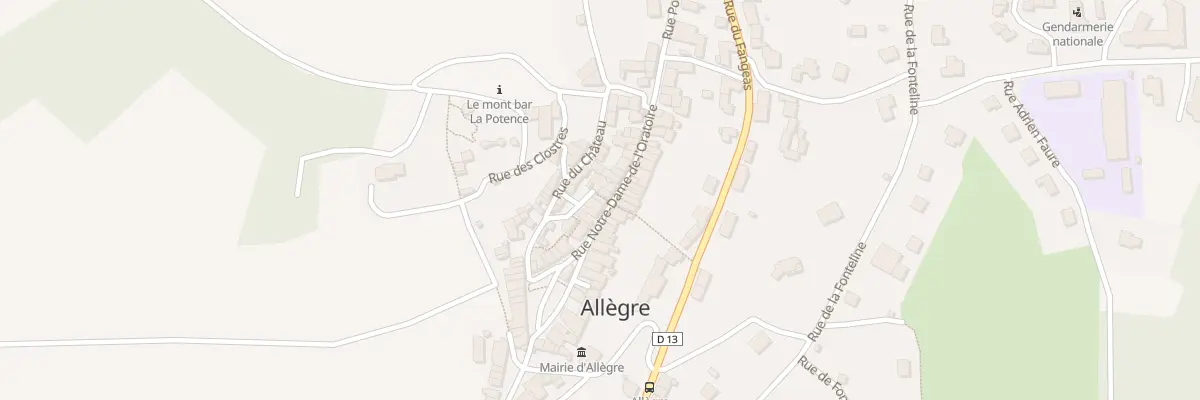 Plan du 25 Rue Notre-Dame de l’Oratoire à Allègre