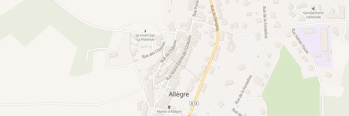 Plan du 29 Rue Notre-Dame de l’Oratoire à Allègre