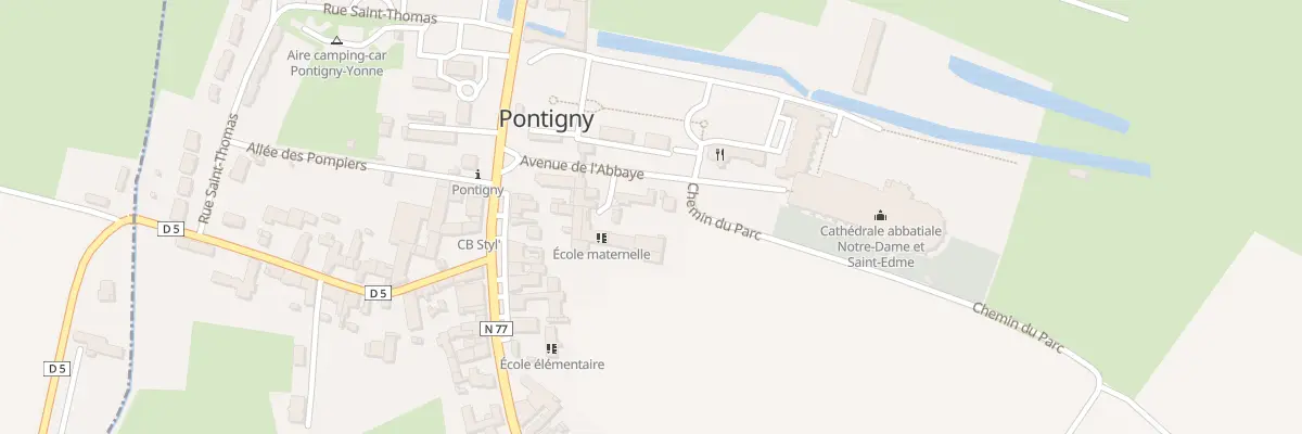 Plan du 6 Av de l’Abbaye à Pontigny