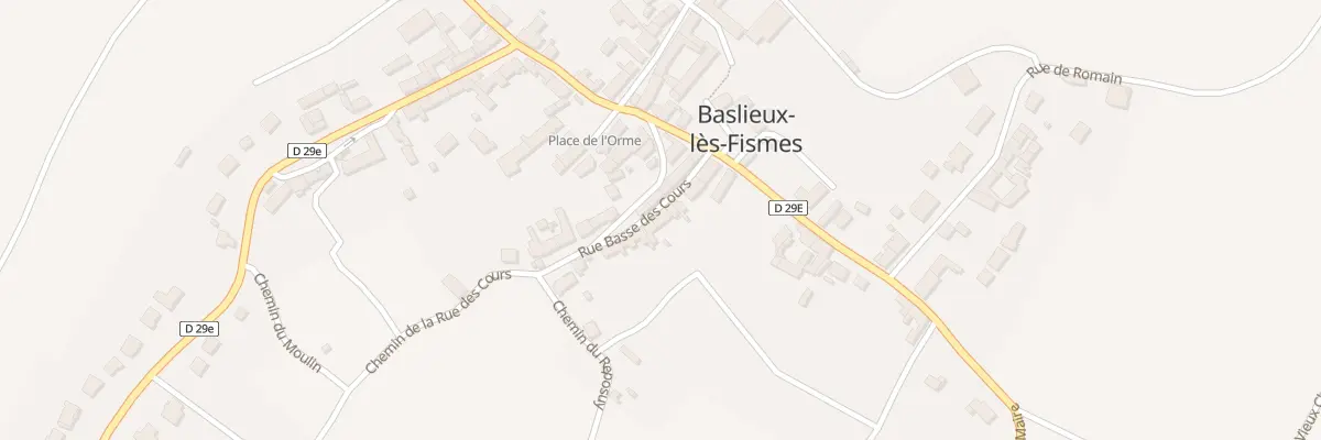 Plan du 9005 Rue Basse des Cours à Baslieux-lès-Fismes