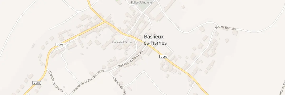 Plan du 2 Rue Basse des Cours à Baslieux-lès-Fismes
