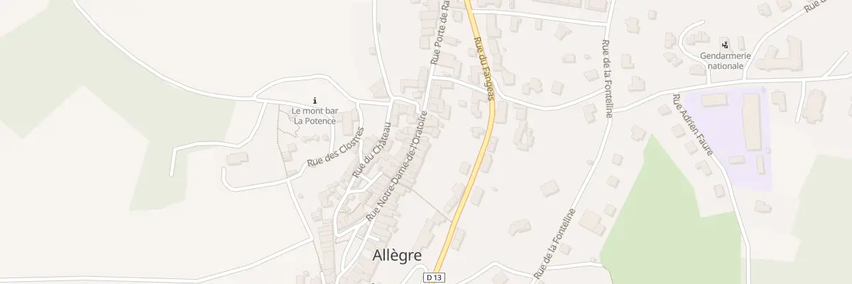 Plan du 40 Rue Notre-Dame de l’Oratoire à Allègre