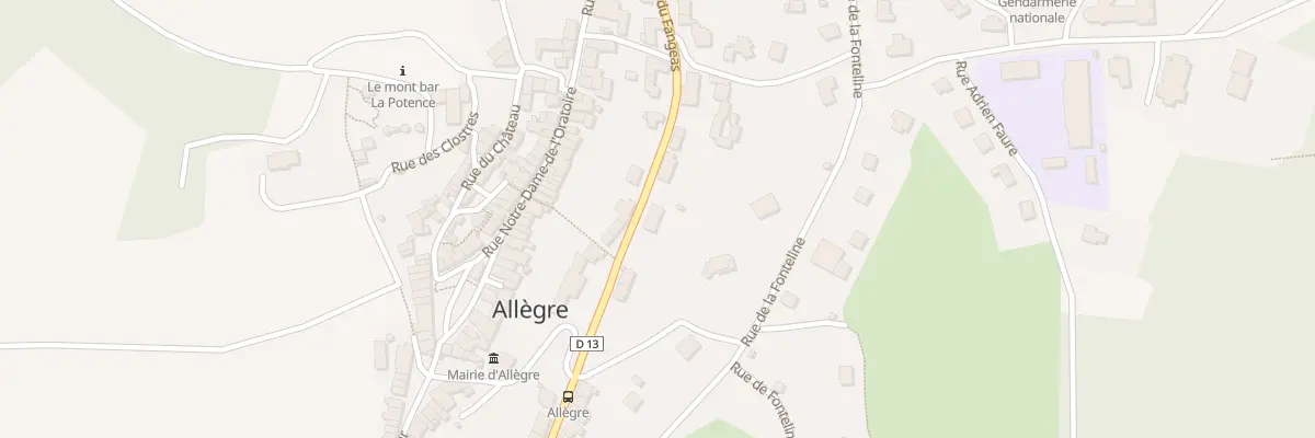Plan du 7 Rue du Mont Bar à Allègre