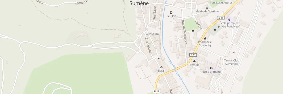 Plan du 33B La Place à Sumène