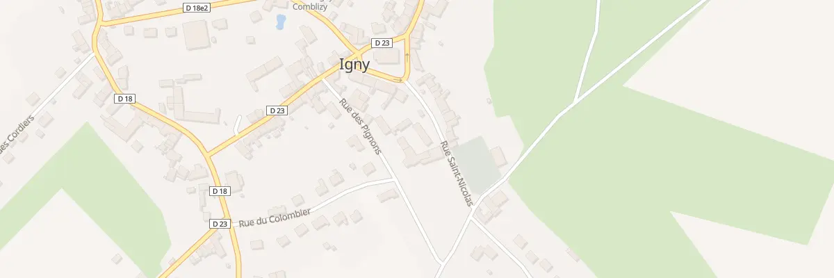 Plan du 12 Rue Saint Nicolas à Igny-Comblizy