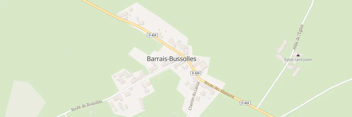 Plan du 1 Rte de Lapalisse à Barrais-Bussolles
