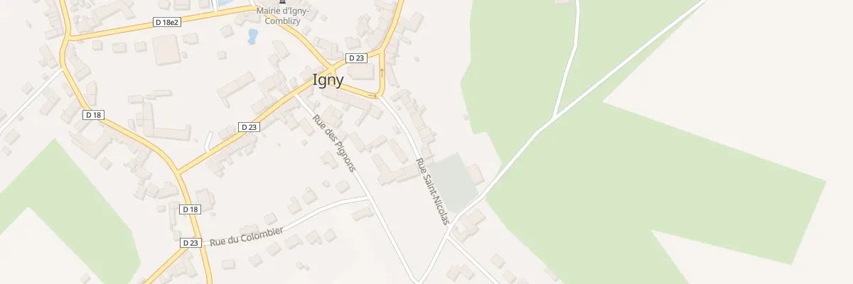 Plan du 13 Rue Saint Nicolas à Igny-Comblizy