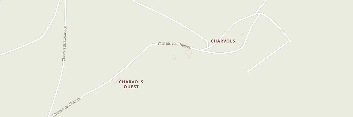 Plan du 5001 Charvols Ouest à Malvières