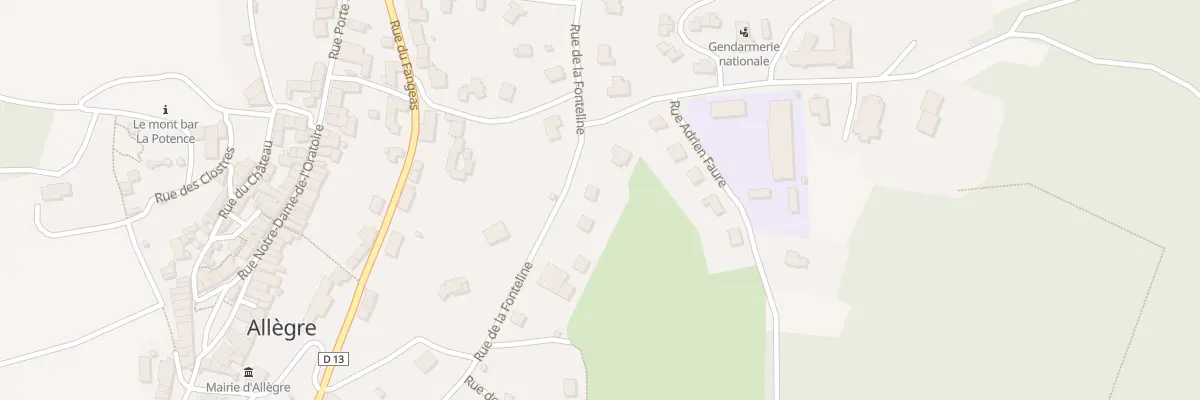 Plan du 18 Rue de Fonteline à Allègre