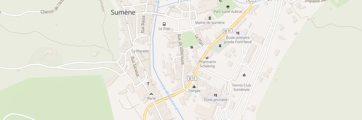 Plan du 19 Rue Villeneuve à Sumène
