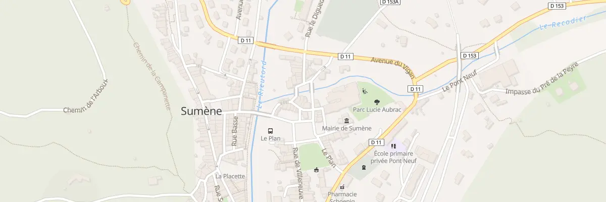 Plan du 6 Rue la Coural à Sumène