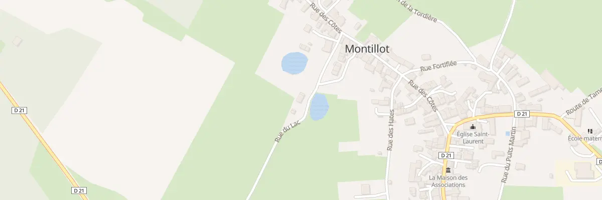 Plan du 10 Rue du Lac à Montillot