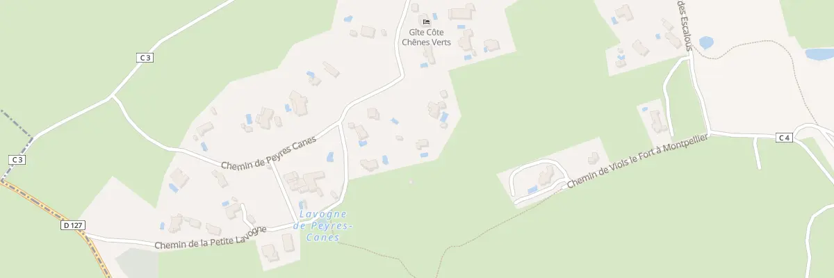Plan du 5394F Che de Peyres Canes à Viols-en-Laval