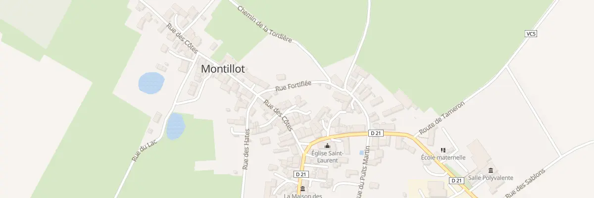 Plan du 6 Rue des Côtes à Montillot