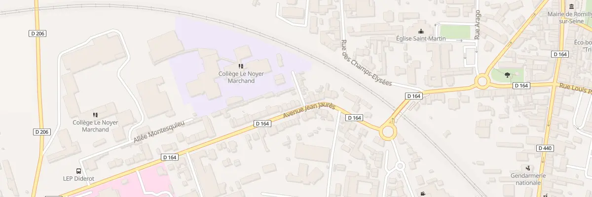 Plan du 1 Imp de la République à Romilly-sur-Seine