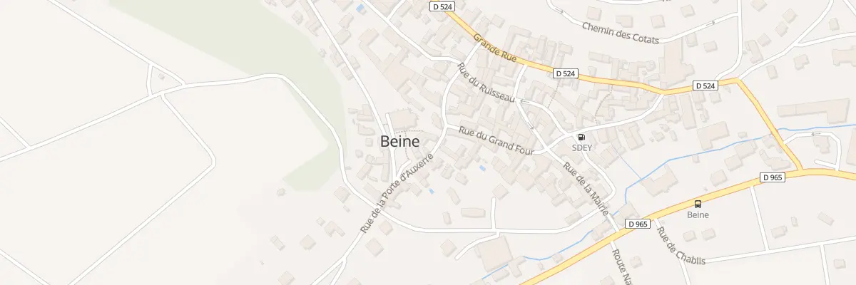Plan du 14 Rue de la Porte d’Auxerre à Beine