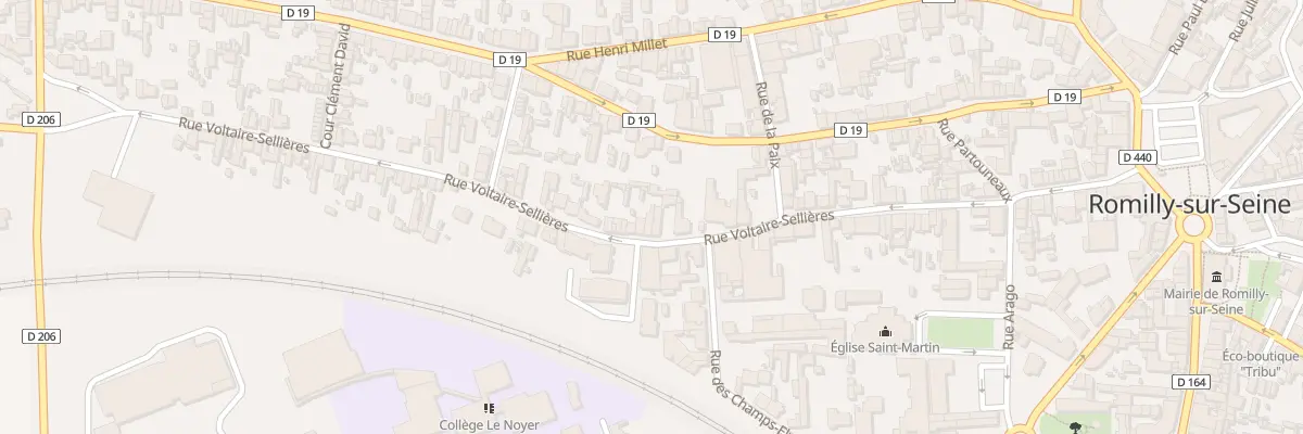 Plan du 80 Rue Voltaire Sellières à Romilly-sur-Seine