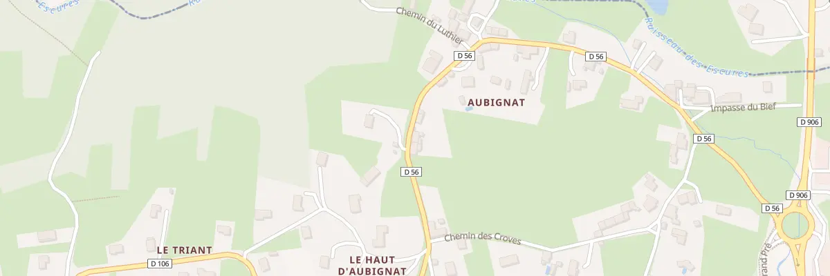 Plan du 33 Rte Dep 56 Aubignat à Saint-Ferréol-des-Côtes