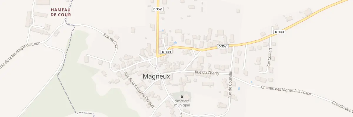Plan du 2 Rue de Courlandon à Magneux