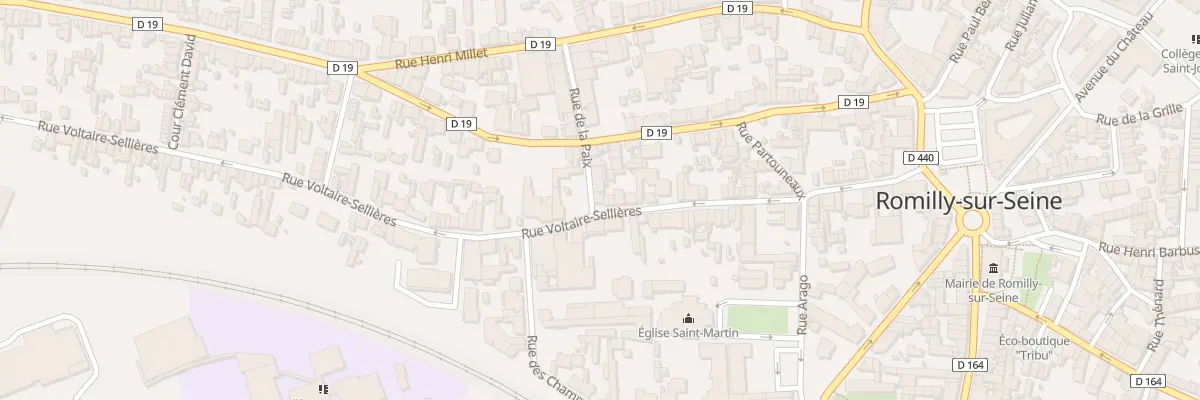 Plan du 68 Rue Voltaire Sellières à Romilly-sur-Seine