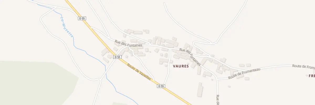 Plan du 5352A Vaures à Loudes