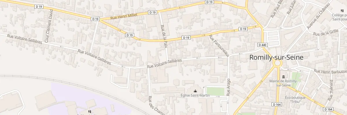 Plan du 64 Rue Voltaire Sellières à Romilly-sur-Seine