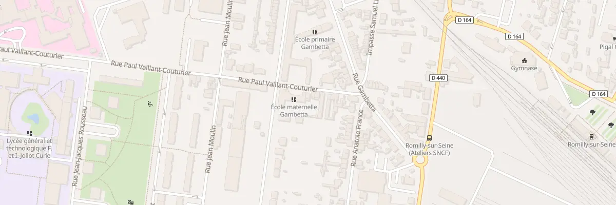 Plan du 17 Rue P Vaillant Couturier à Romilly-sur-Seine