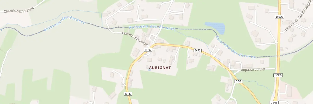 Plan du 25 Rte Dep 56 Aubignat à Saint-Ferréol-des-Côtes