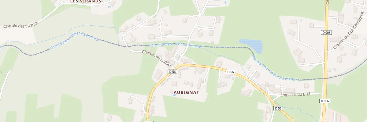 Plan du 32 Rte Dep 56 Aubignat à Saint-Ferréol-des-Côtes