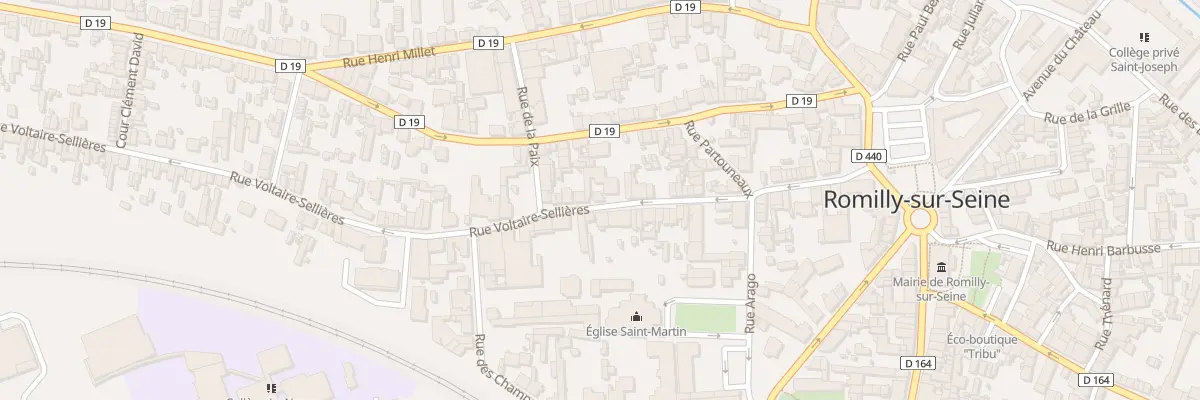 Plan du 54 Rue Voltaire Sellières à Romilly-sur-Seine