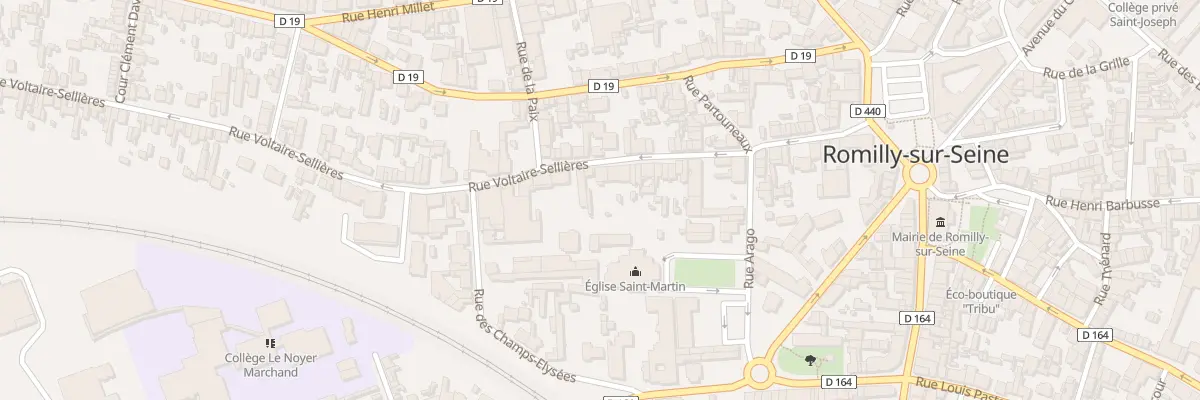 Plan du 53 Rue Voltaire Sellières à Romilly-sur-Seine