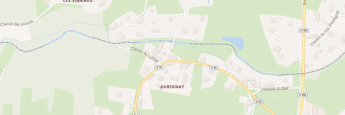 Plan du 30 Rte Dep 56 Aubignat à Saint-Ferréol-des-Côtes