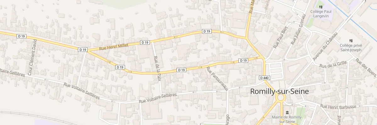 Plan du 14 Rue Partouneaux à Romilly-sur-Seine