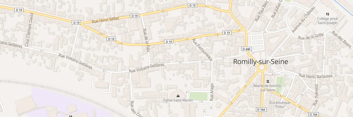 Plan du 50 Rue Voltaire Sellières à Romilly-sur-Seine