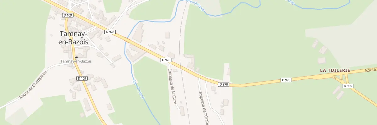 Plan du 1895 Rte Impériale à Tamnay-en-Bazois