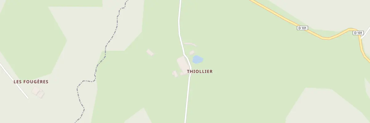 Plan du 1 Thiollier à Noirétable