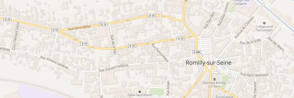 Plan du 15 Rue Partouneaux à Romilly-sur-Seine