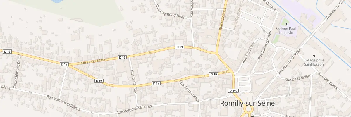 Plan du 9002 Rue Henri Millet à Romilly-sur-Seine