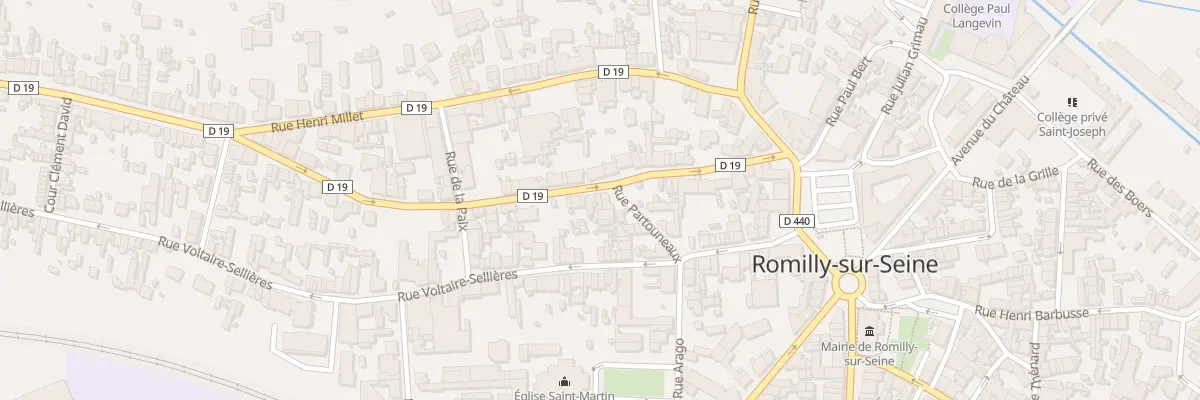 Plan du 13 Rue Partouneaux à Romilly-sur-Seine