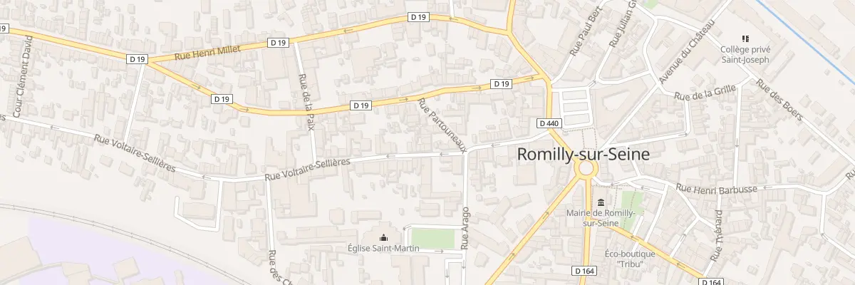 Plan du 28 Rue Voltaire Sellières à Romilly-sur-Seine