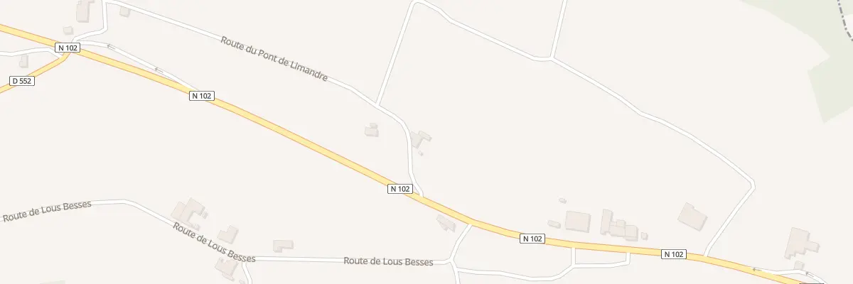 Plan du 2 Rte du Pont de Limandre à Vazeilles-Limandre