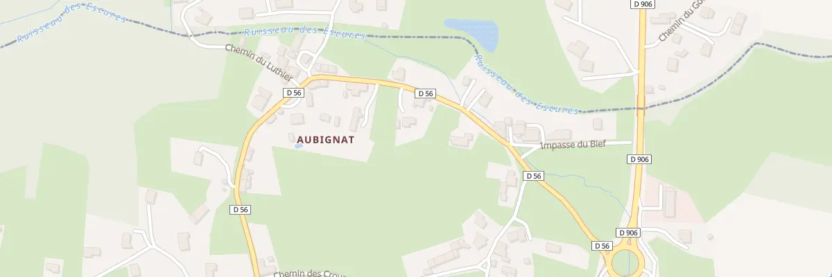 Plan du 17 Rte Dep 56 Aubignat à Saint-Ferréol-des-Côtes