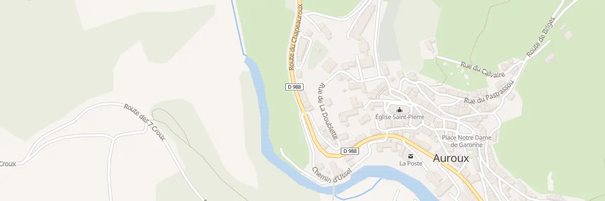 Plan du 75 Rte du Chapeauroux à Auroux