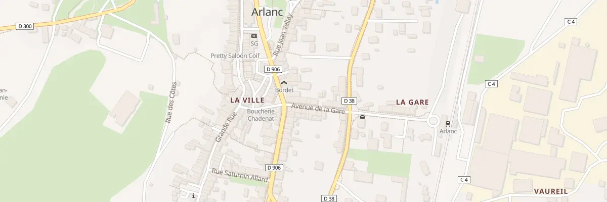 Plan du 1 Av de la Gare à Arlanc
